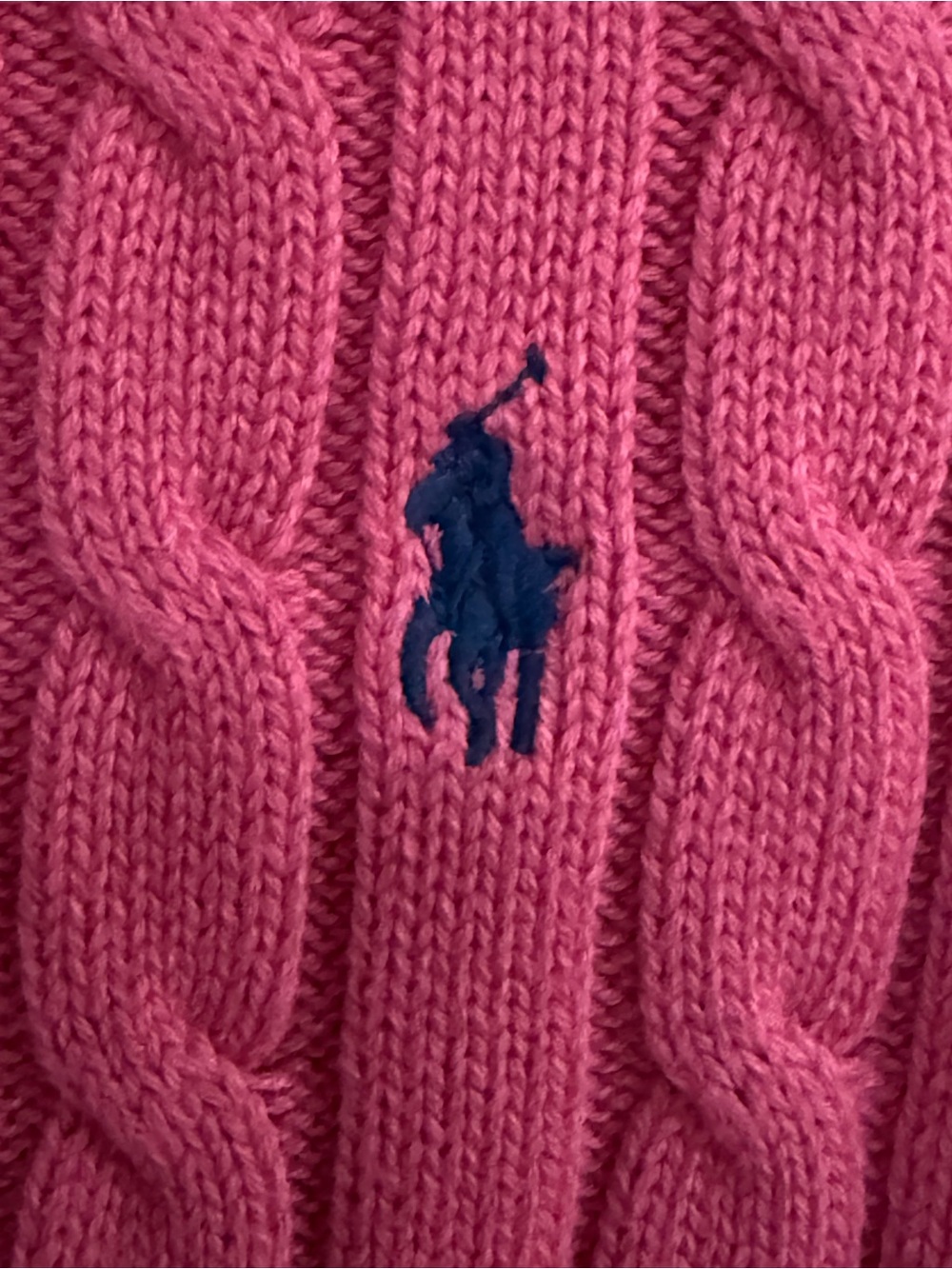 Ralph Lauren Dark Coral Cable Knit Short Sleeve Sweater Size S, M - Picture 3 of 6
